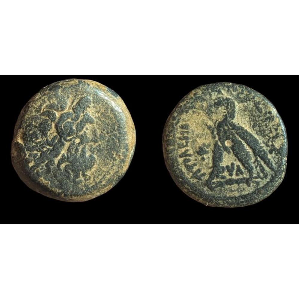 EGYPT. PTOLEMY VI, PHILOMETOR (180-145 B.C). BRONZE COIN Cyprus Mint Scarce Obol